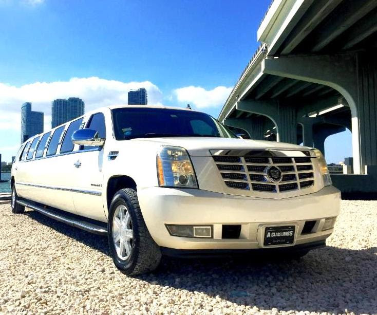 North Lauderdale White Escalade Limo 